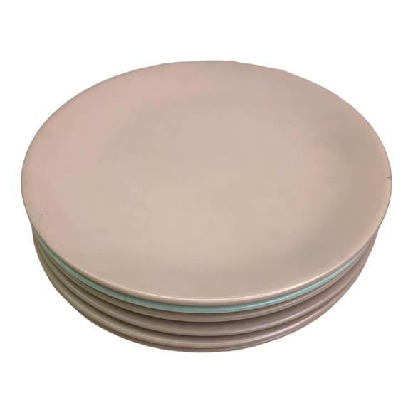 VTG 60’s-70’s LOURNAY MELMAC MCM Melamine Snack Dessert Plates Pastel Set of 7 - Picture 4 of 11